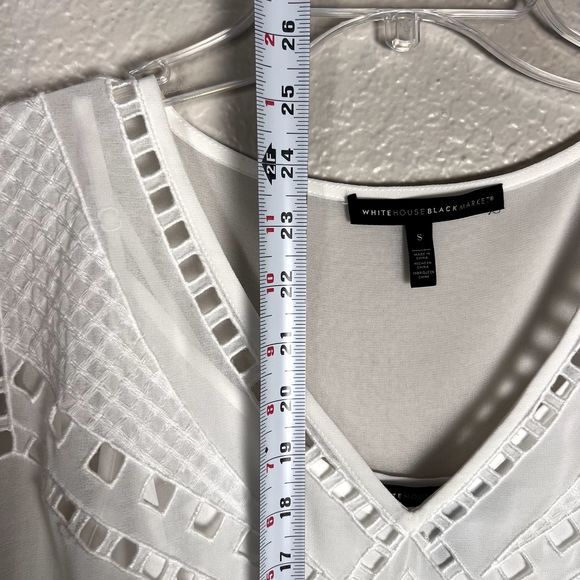 White House Black Market Sz S/P White Camisole and Blouse Dolman Sleeves Cutouts - Picture 9 of 10